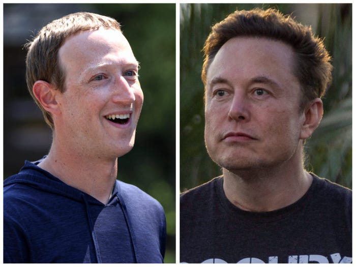 Photo: musk vs zuckerberg fight odds
