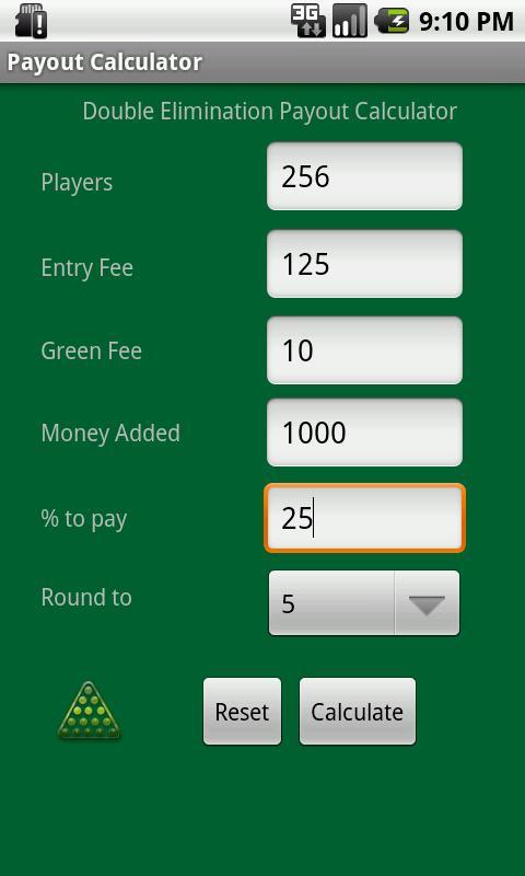 Photo: payout calculator