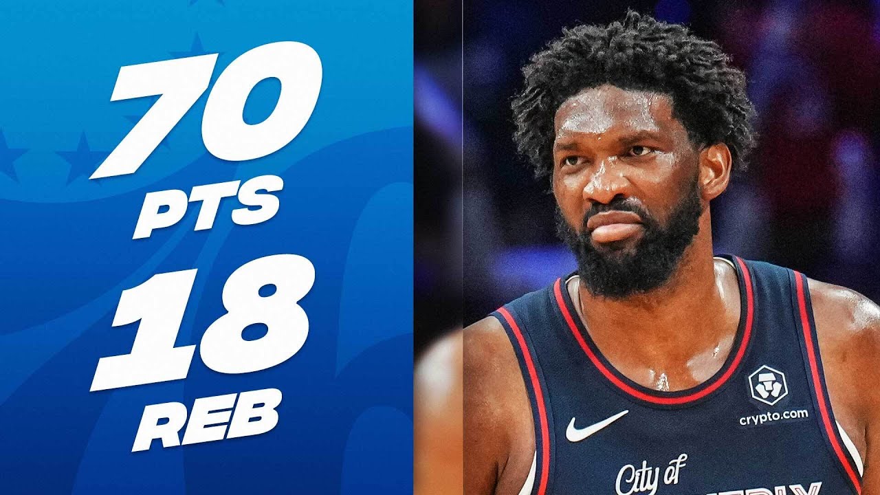 Photo: joel embiid 70 points stats