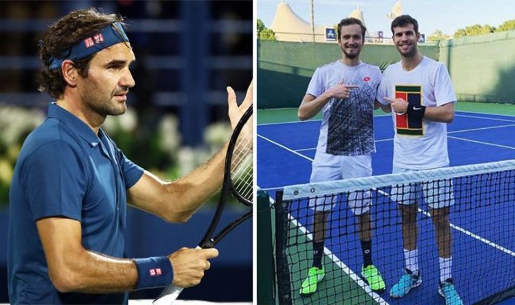 Photo: khachanov vs medvedev