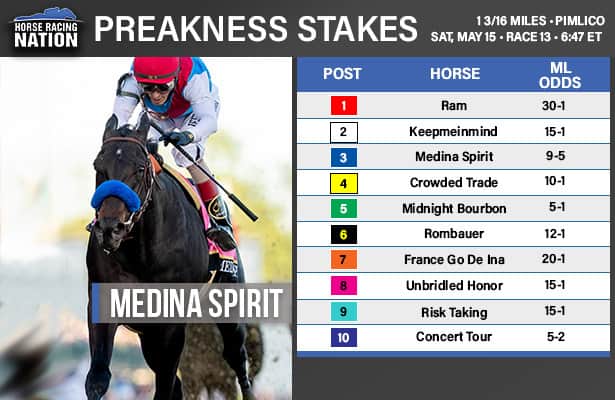 Photo: horse racing odds preakness