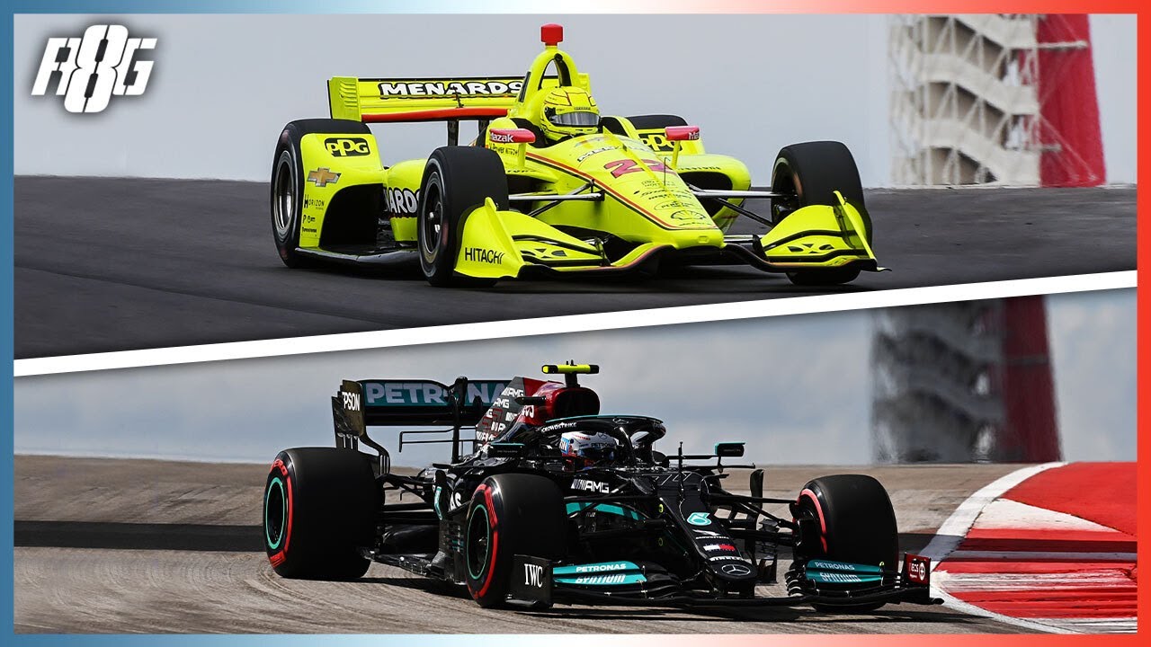 Photo: formula one car vs indycar