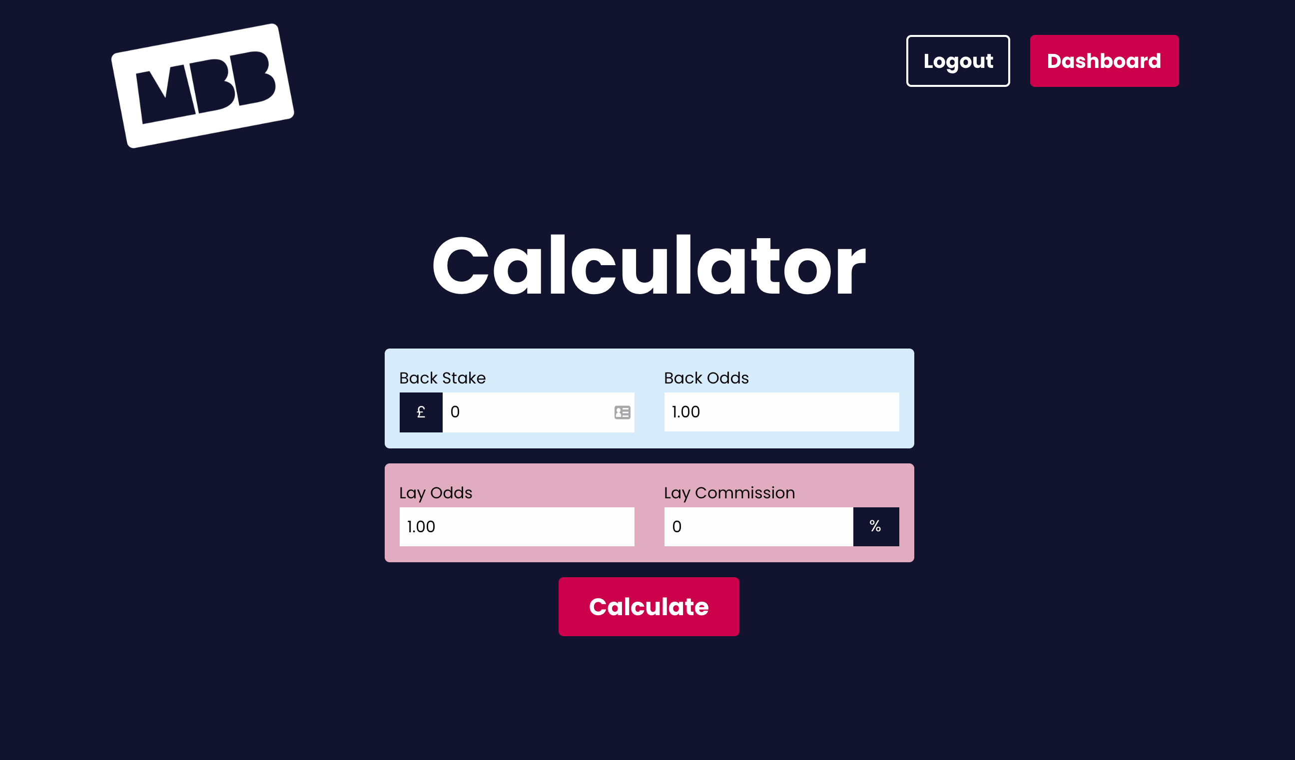 Photo: bet matching calculator