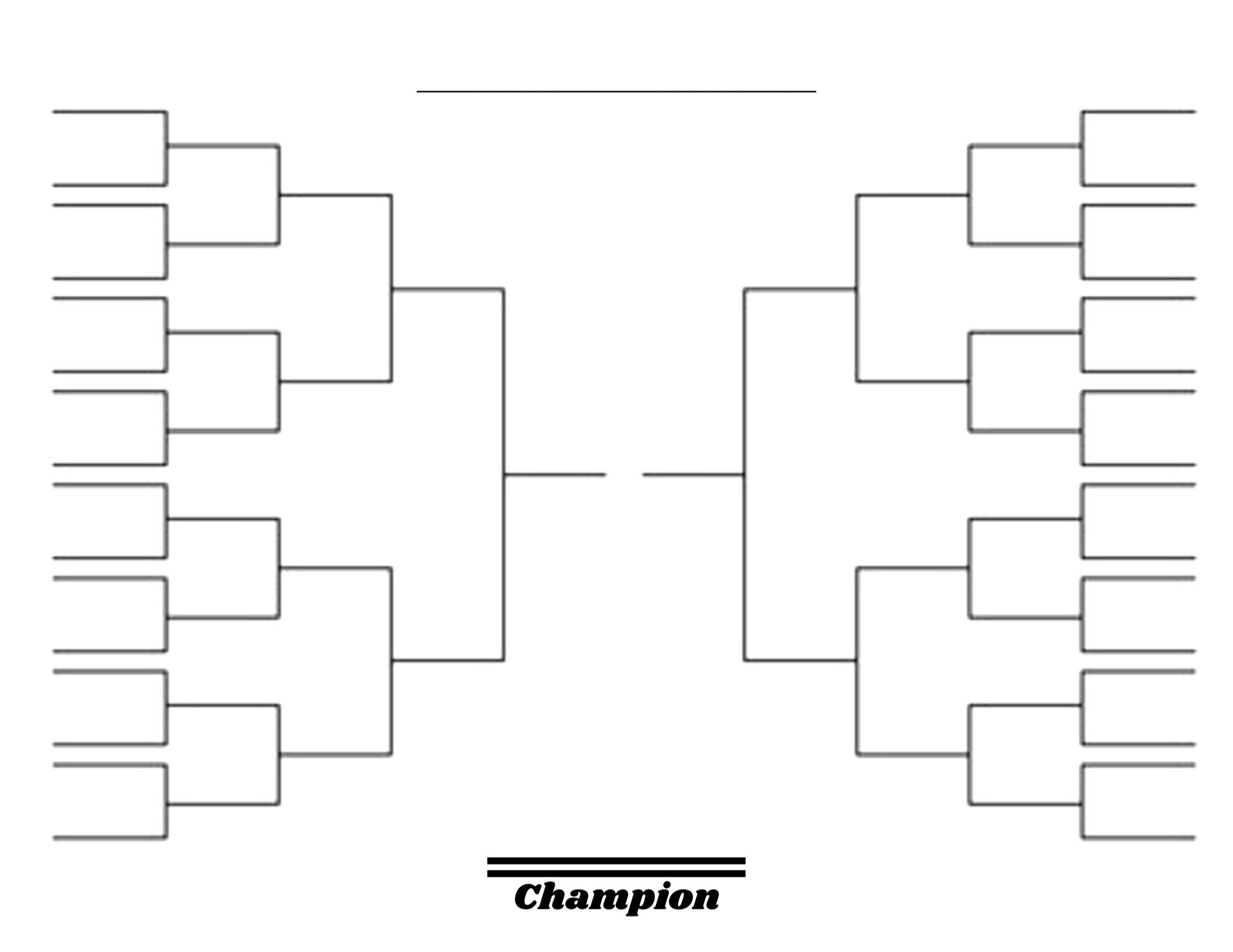 Photo: round of 32 bracket