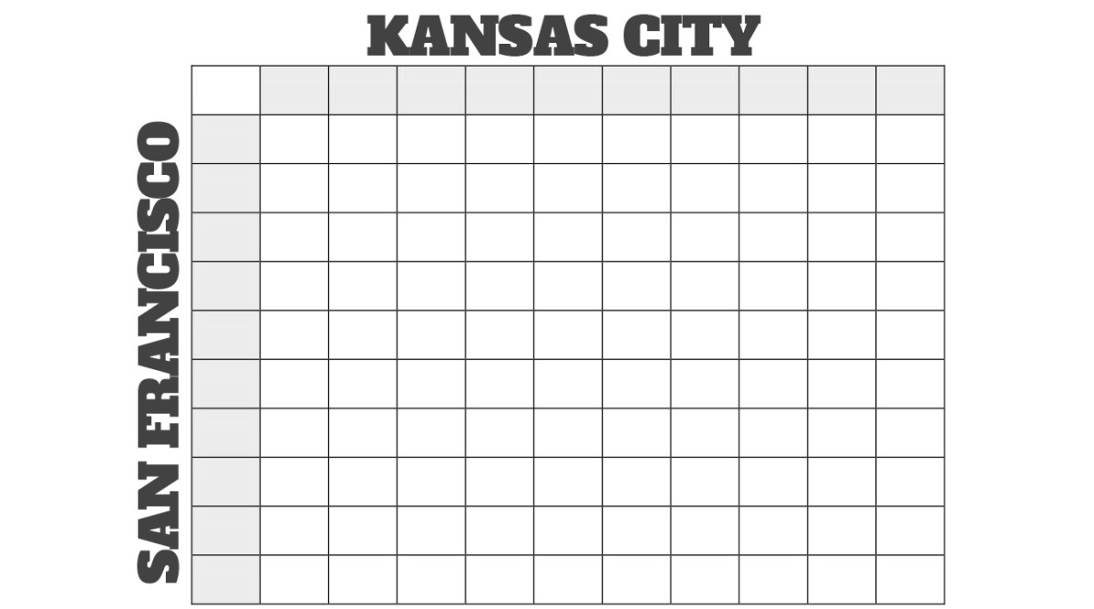 Photo: sports betting squares