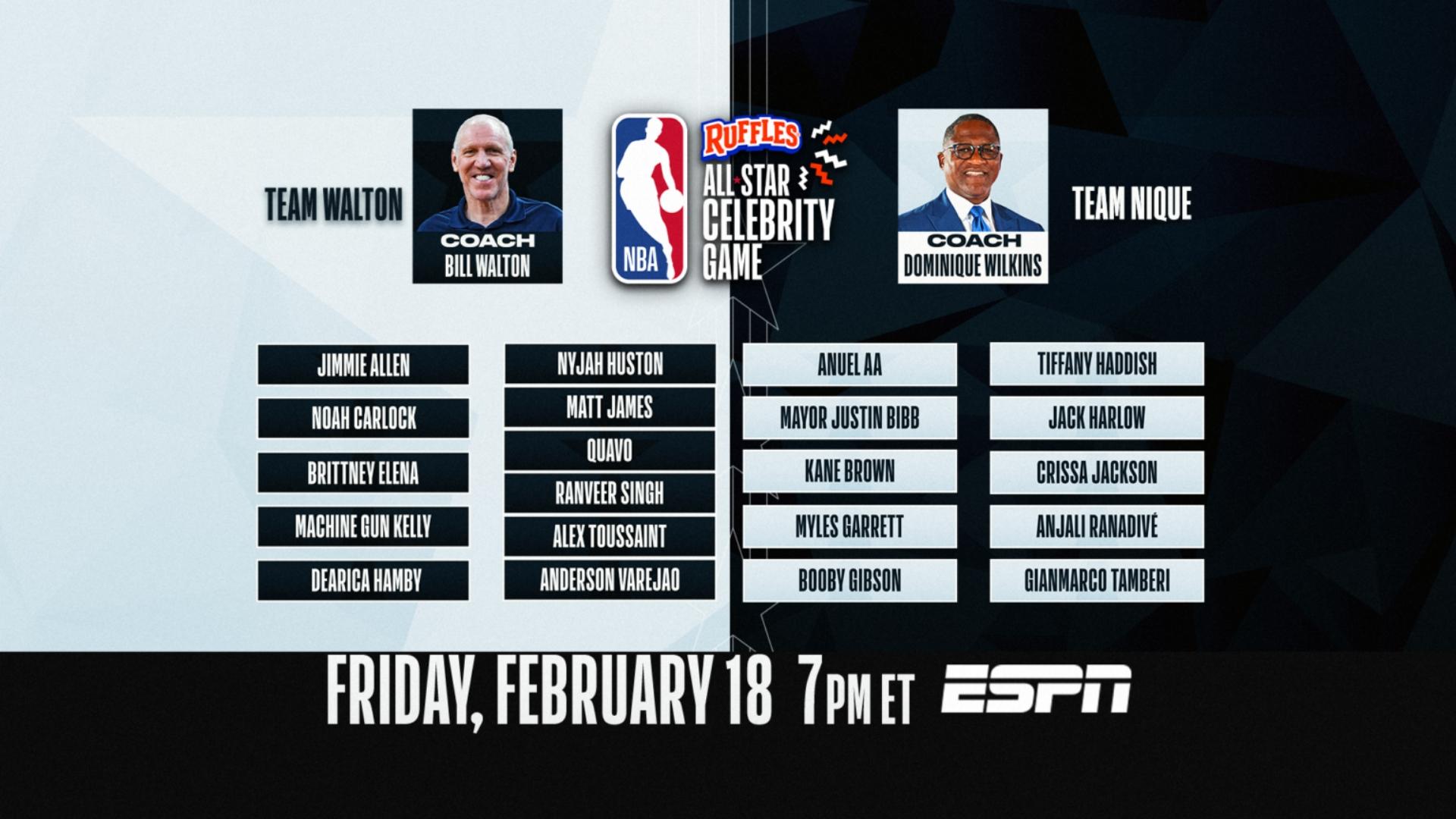 Photo: nba celebrity game teams