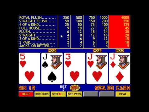 Photo: jacks or better video poker game