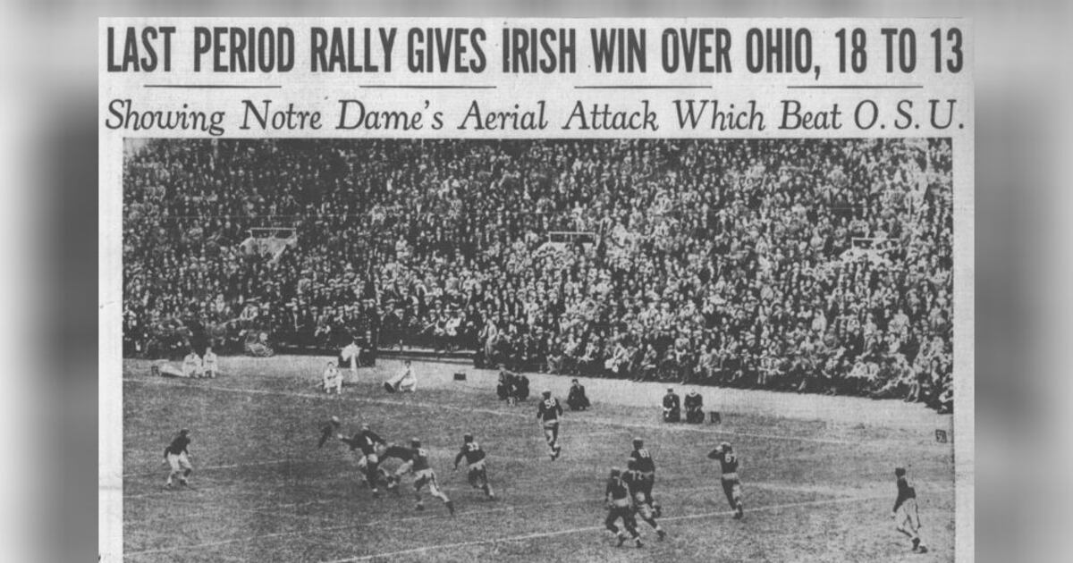 Photo: notre dame vs ohio state football history