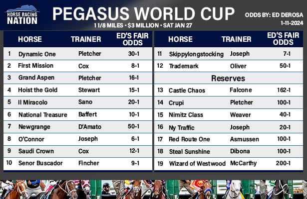 Photo: pegasus horse race 2024 entries