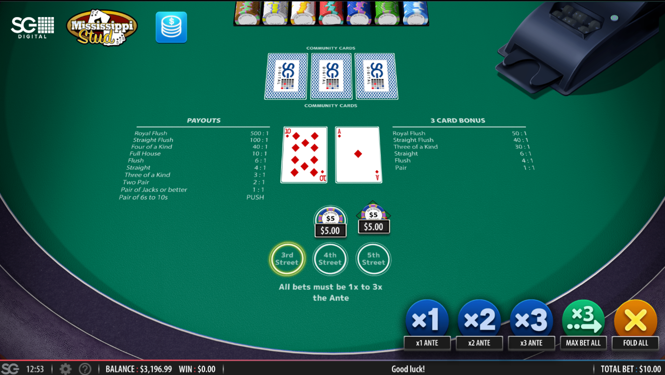 Photo: play mississippi stud poker online