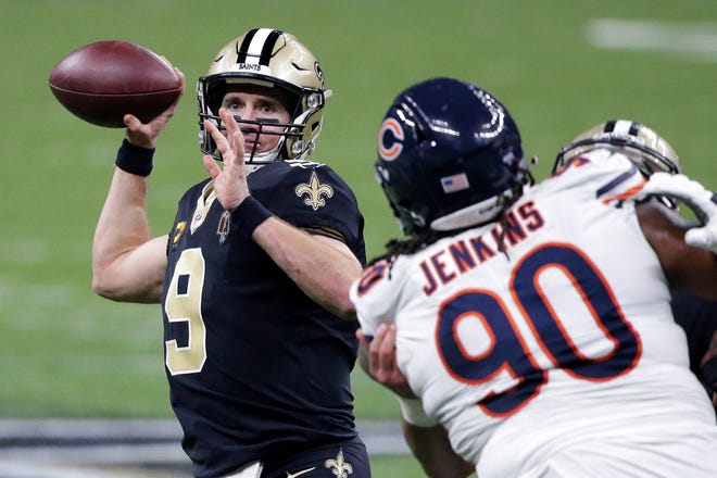 Photo: drew brees playoff wins