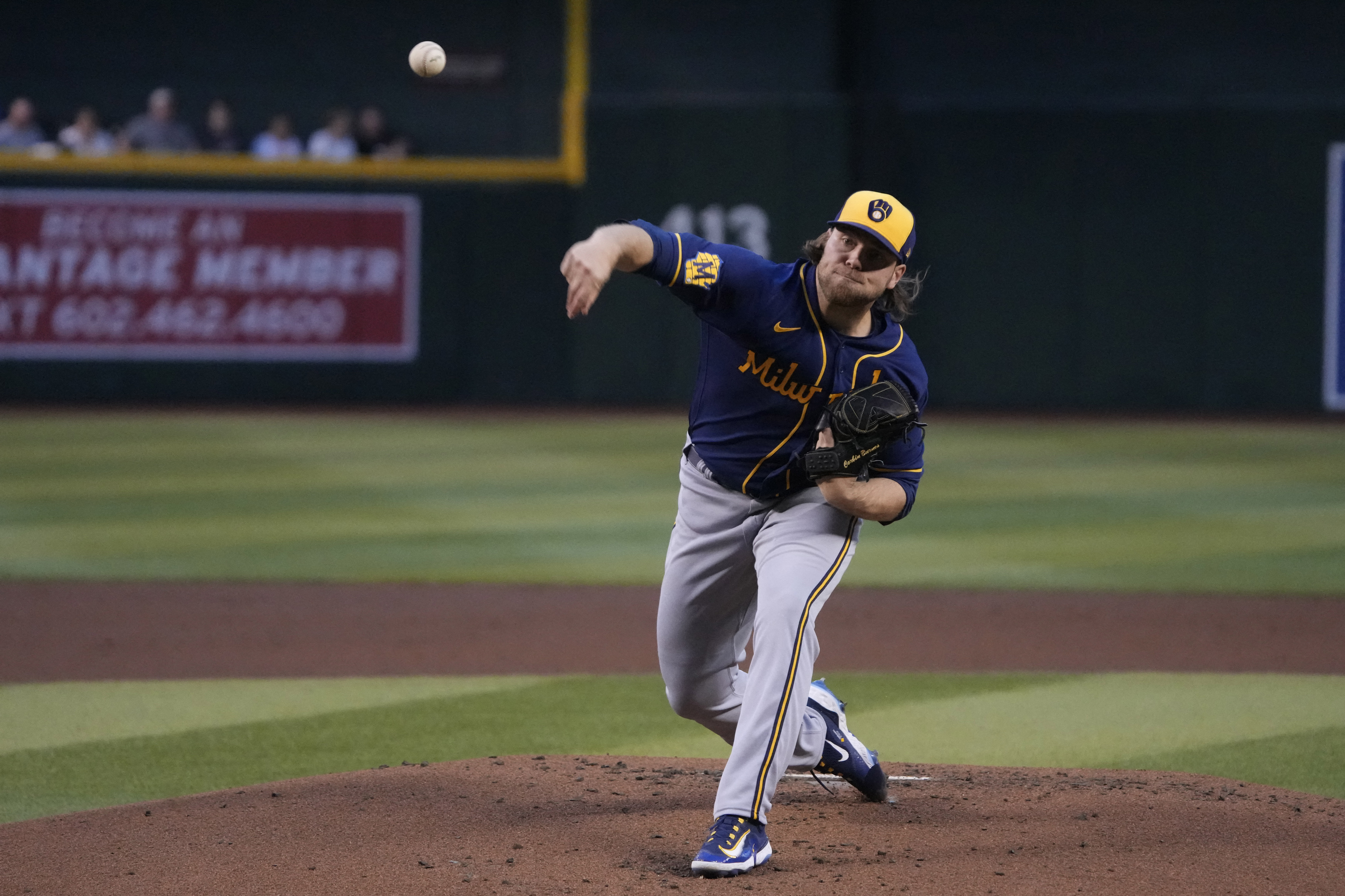 Photo: corbin burnes vs diamondbacks