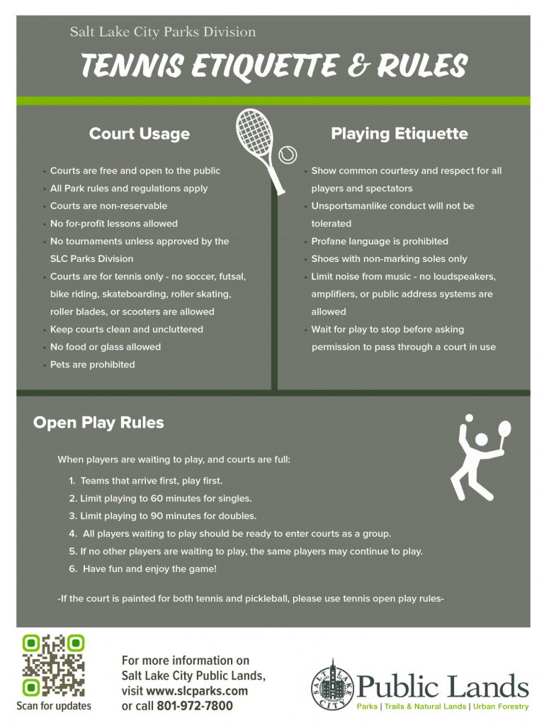 Photo: rules and regs of tennis