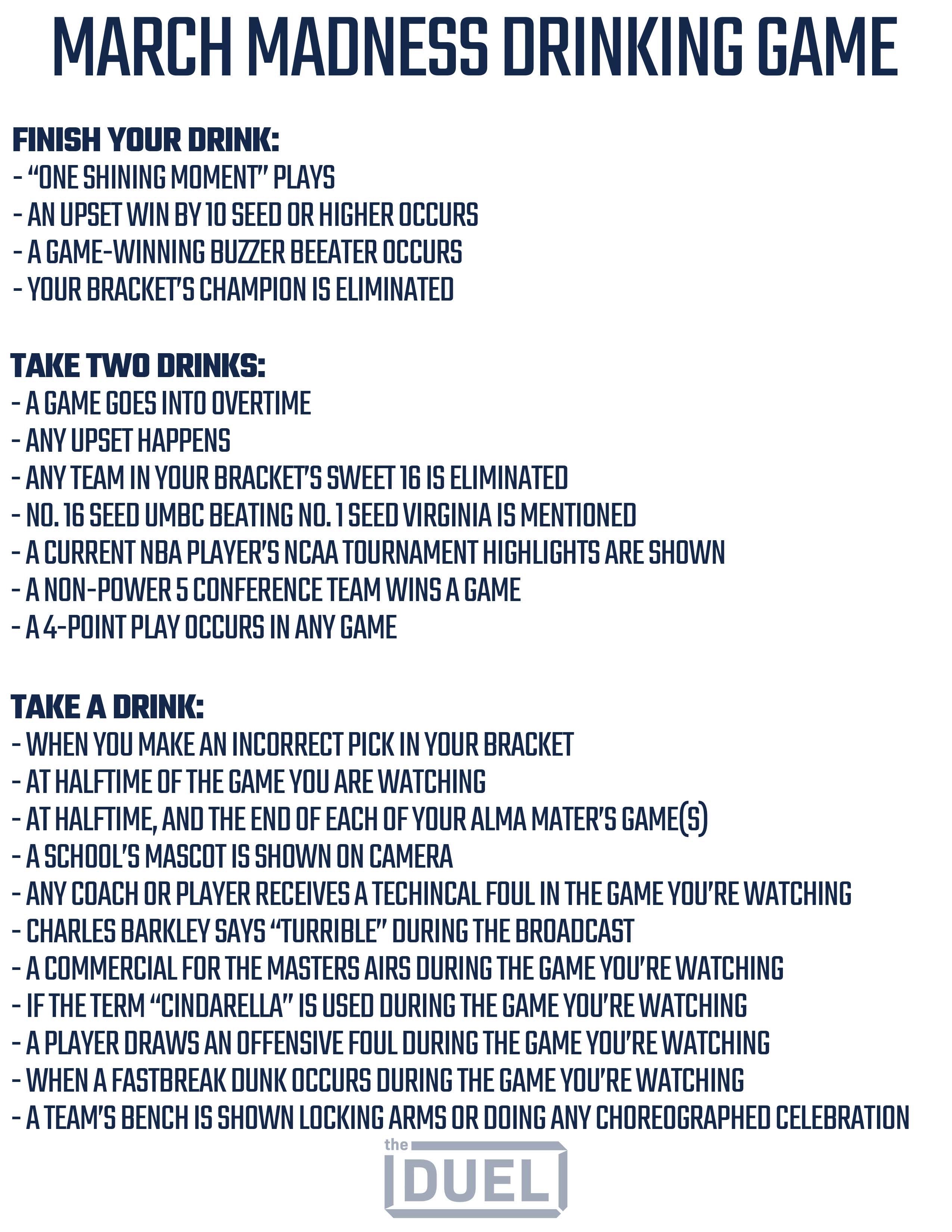 Photo: march madness drinking games