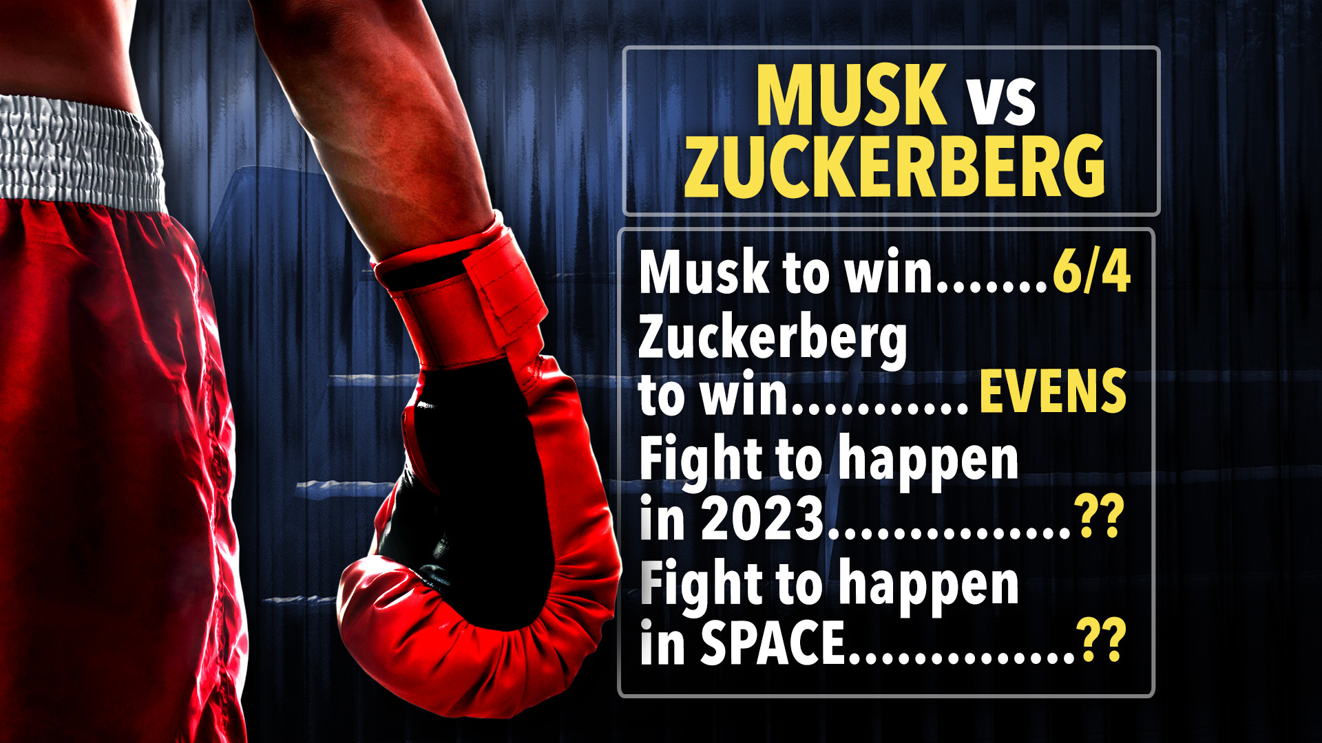 Photo: musk vs zuckerberg betting