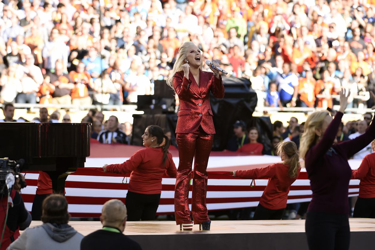 Photo: national anthem line super bowl