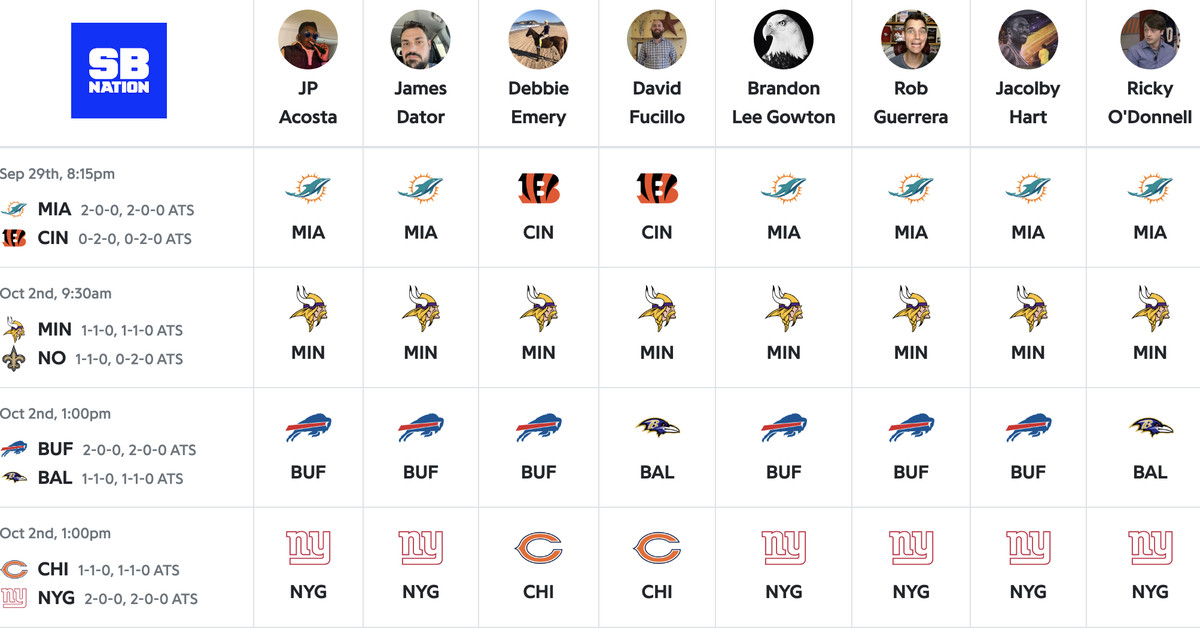 Photo: nfl week 4 favorites to win