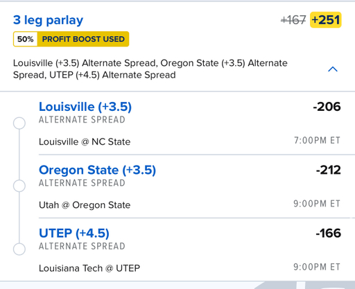 Photo: ncaa football parlay