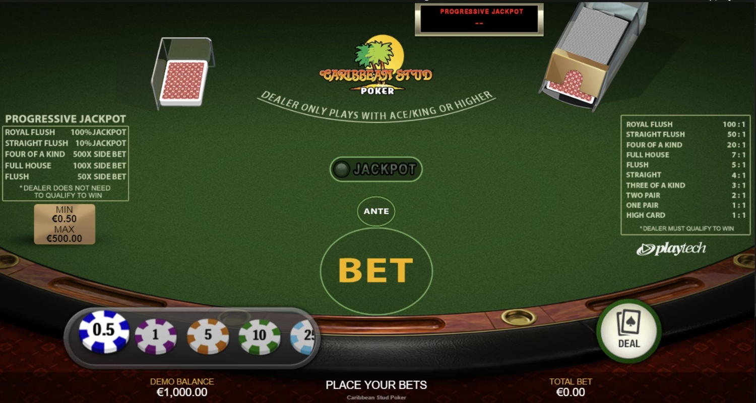 Photo: caribbean stud poker online casino