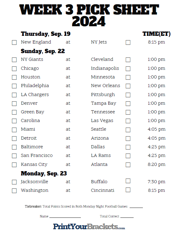 Photo: nfl parlay week 3