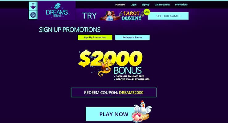 Photo: dreams casino bonus