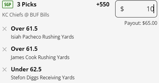 Photo: chiefs vs bills parlay picks