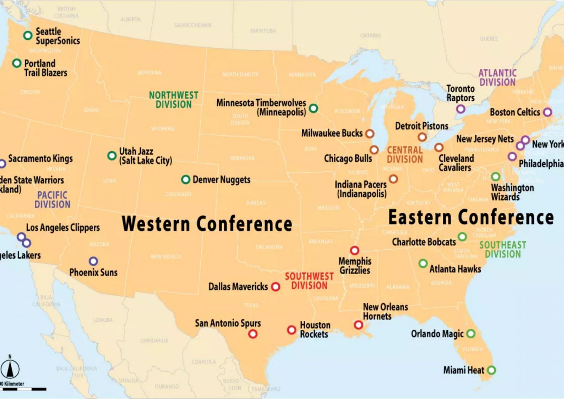 Photo: eastern conference divisions