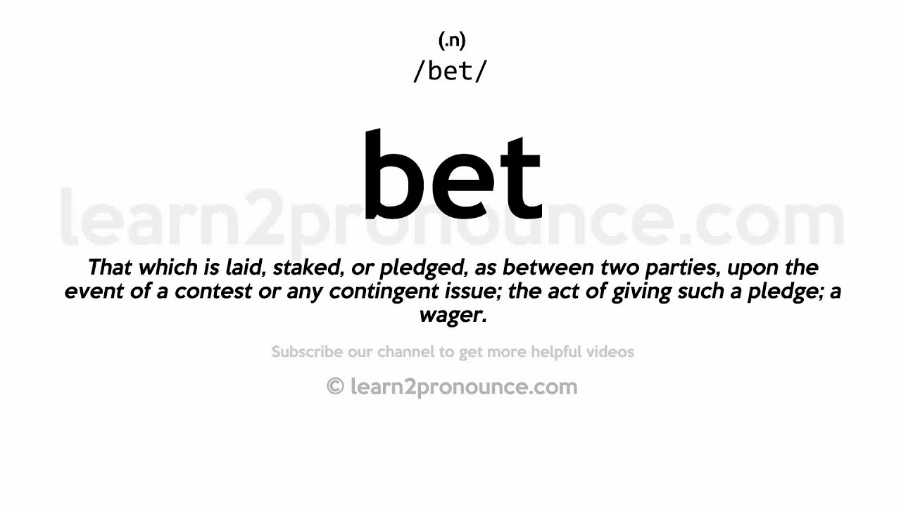 Photo: i bet definition