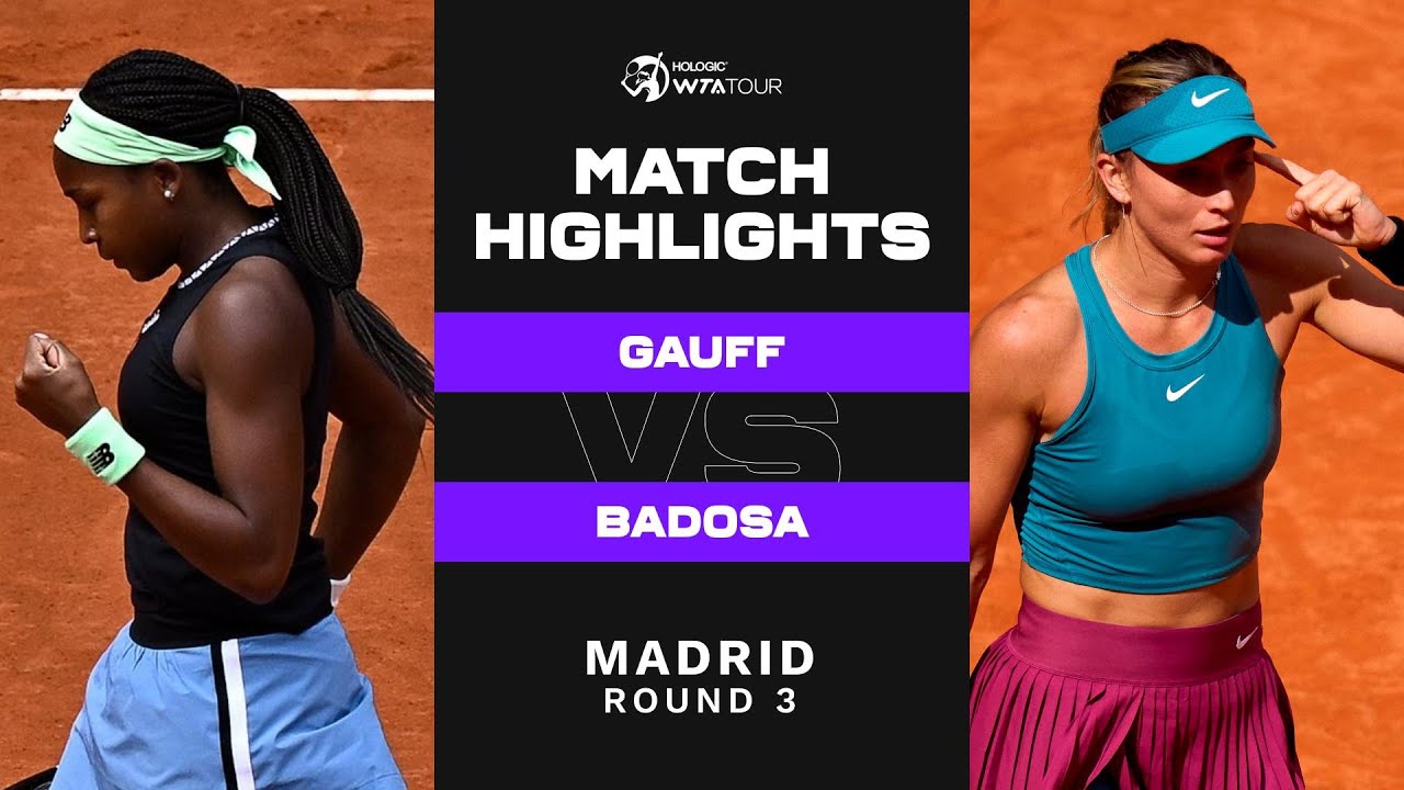 Photo: coco gauff vs paula badosa