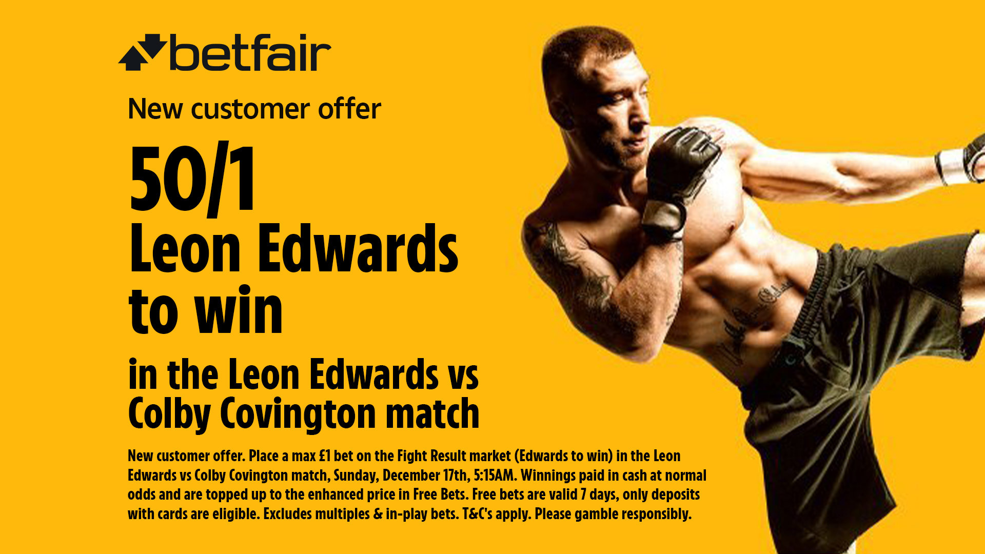 Photo: colby vs edwards odds