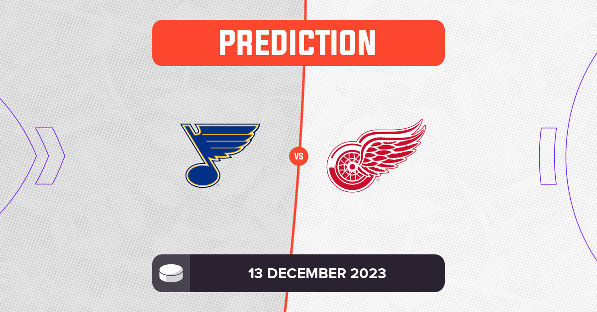 Photo: blues vs red wings prediction