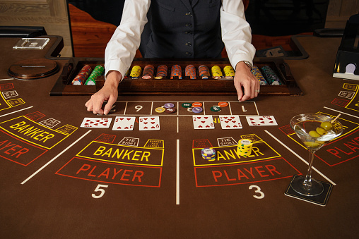 Photo: baccarat dealer