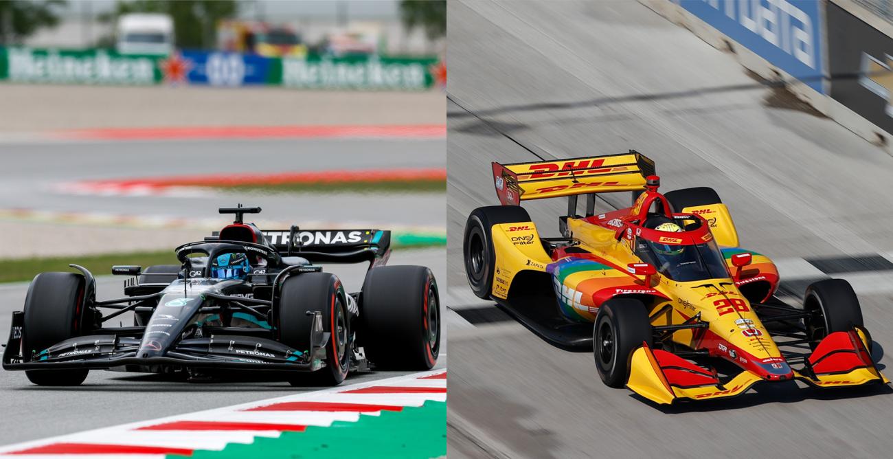 Photo: difference between indycar and f1 car