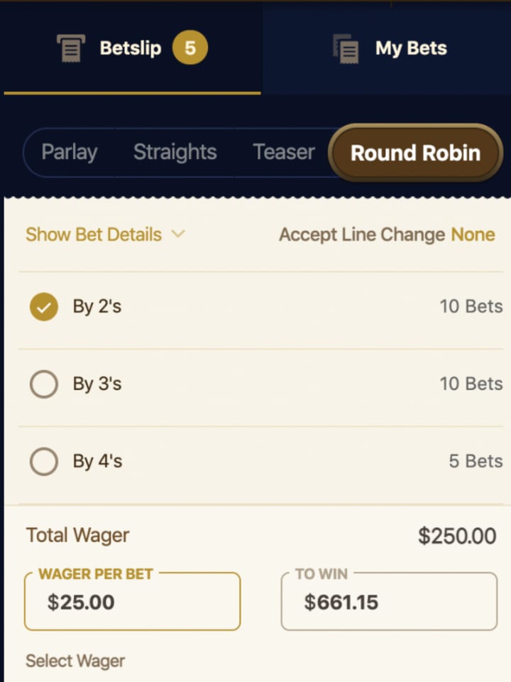 Photo: how does round betting work