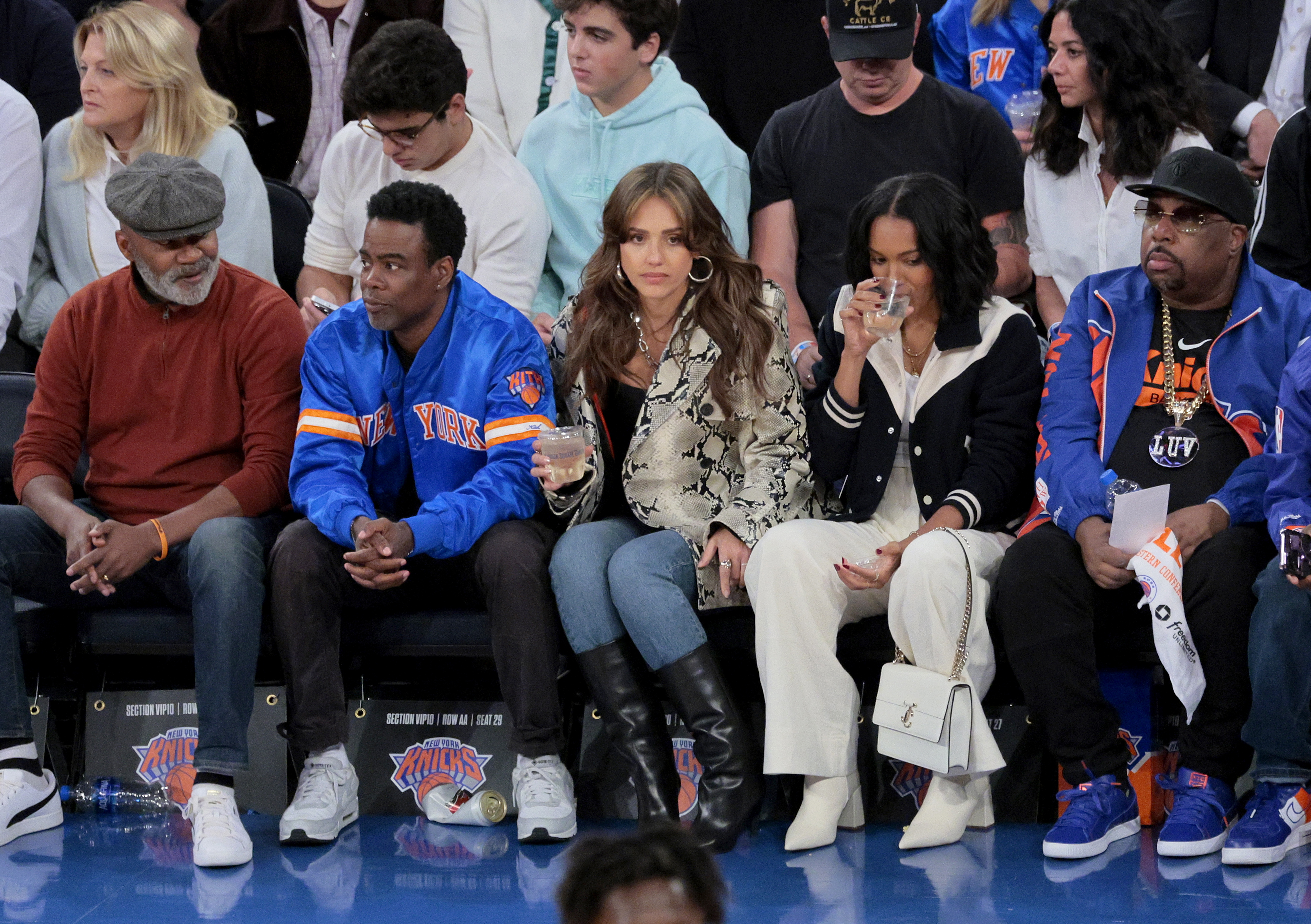 Photo: knicks courtside celebrities