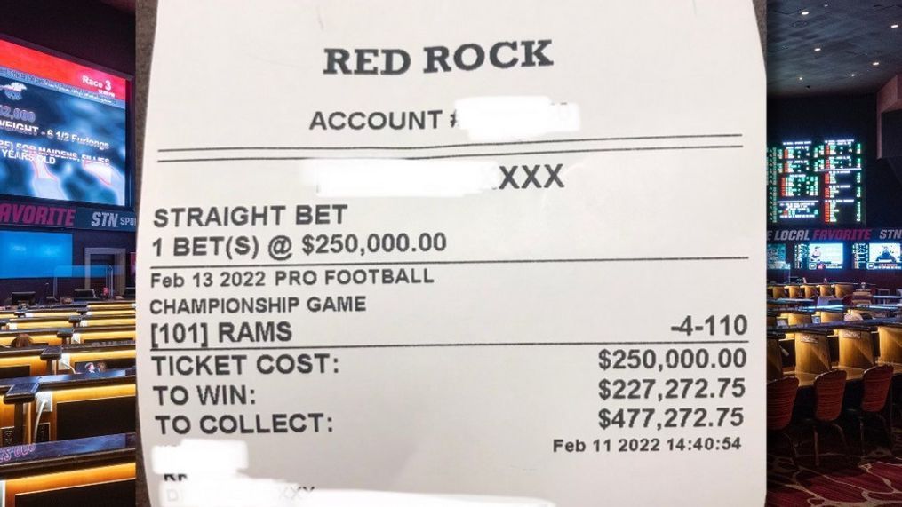 Photo: large super bowl bets