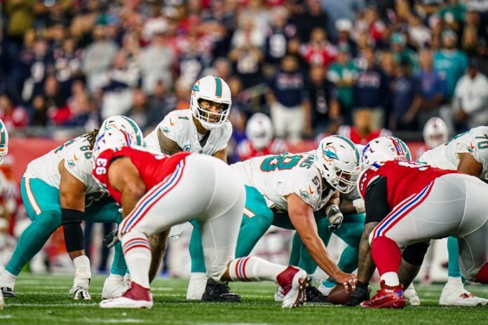 Photo: line on dolphins game
