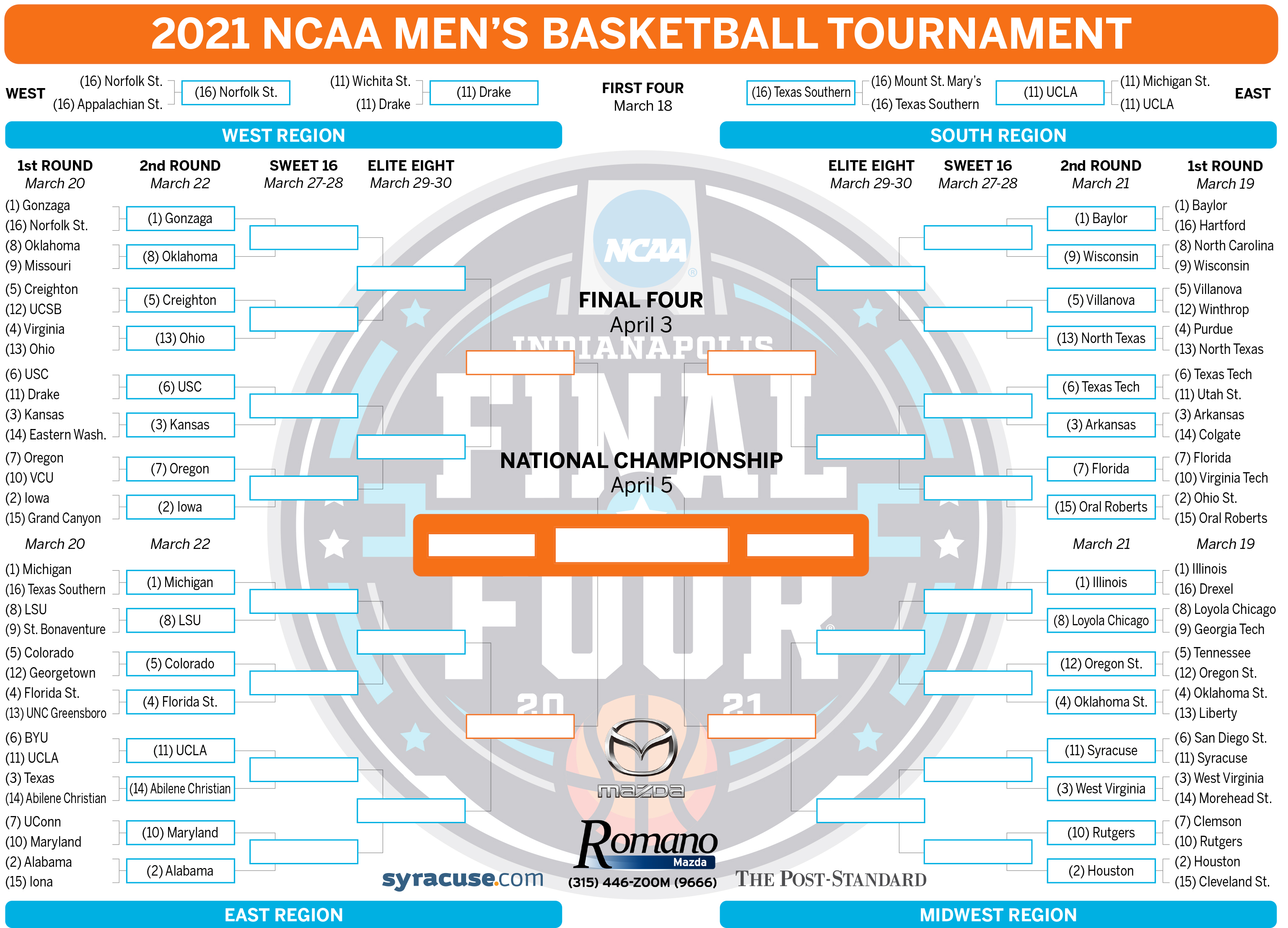 Photo: march madness first round schedule