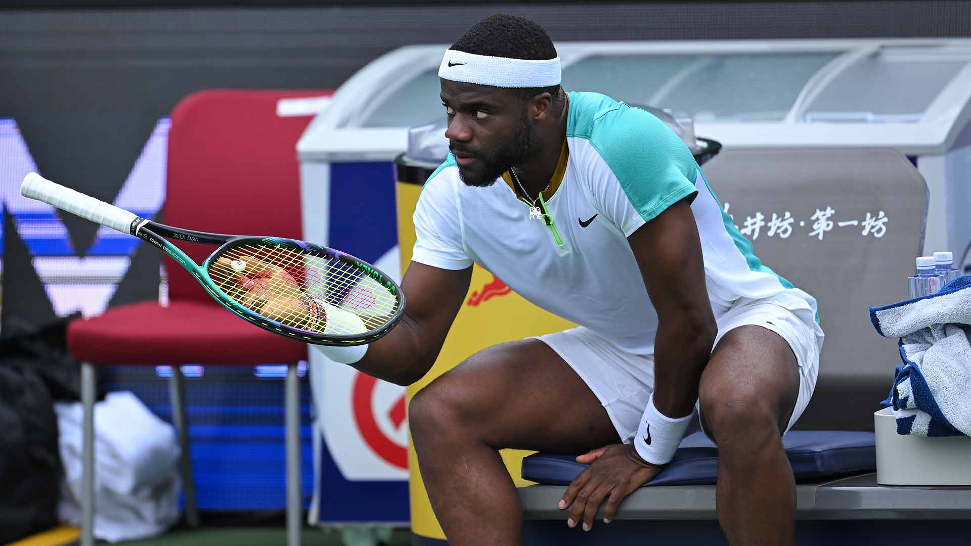 Photo: suspended tennis match