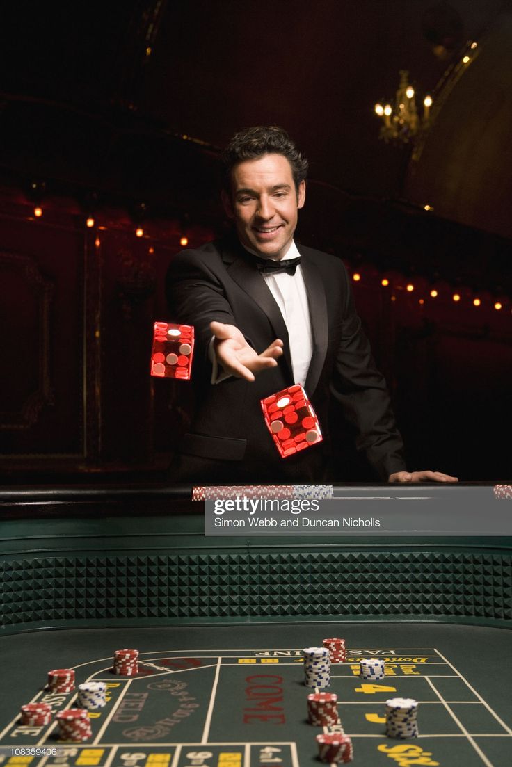 Photo: throwing dice craps