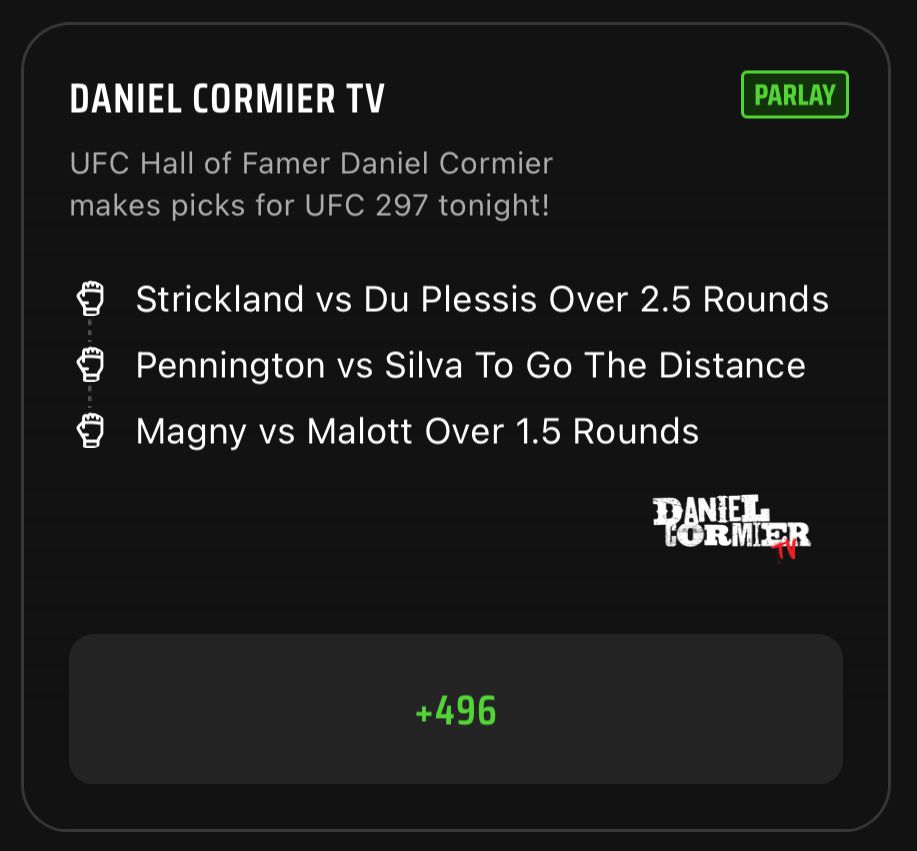 Photo: ufc parlay picks tonight