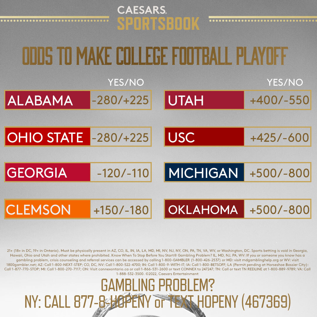 Photo: updated cfp odds