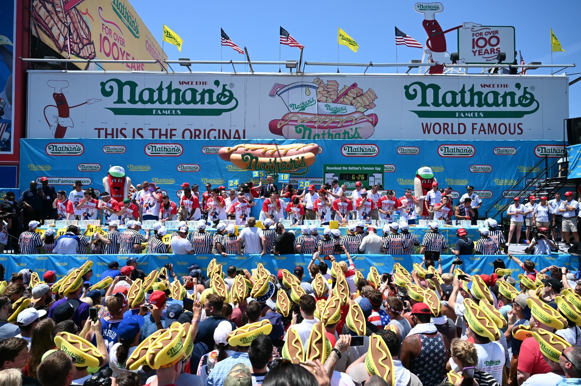 Photo: what time is nathans hot dog contest