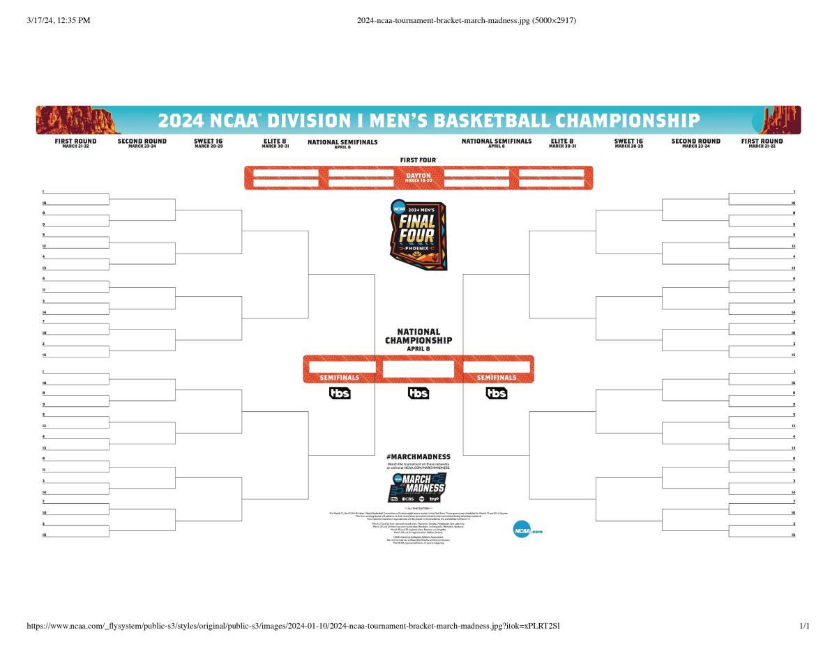 Photo: when will ncaa bracket be released